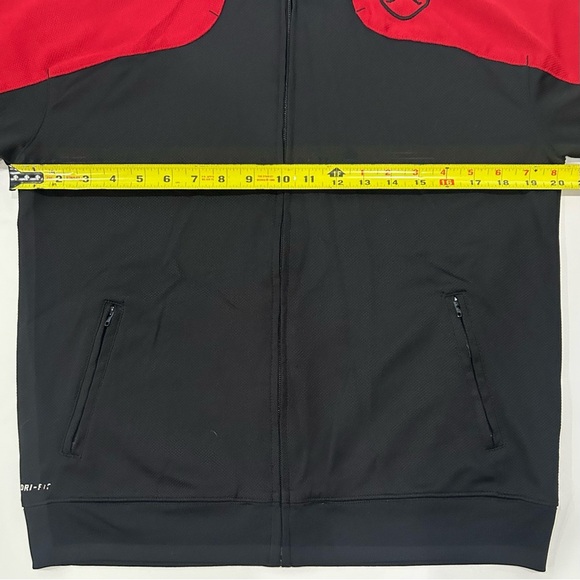 Nike Air Jordan Track Jacket Youth L 16/18 Black Red Jumpman Logo Full Zip - Picture 12 of 13